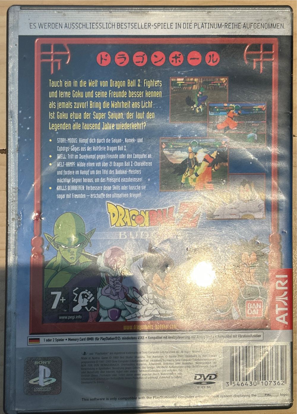 Dragonball Z: Budokai - Sony PlayStation 2 (PS2) video game collectible [Barcode 3546430107362] - Main Image 2