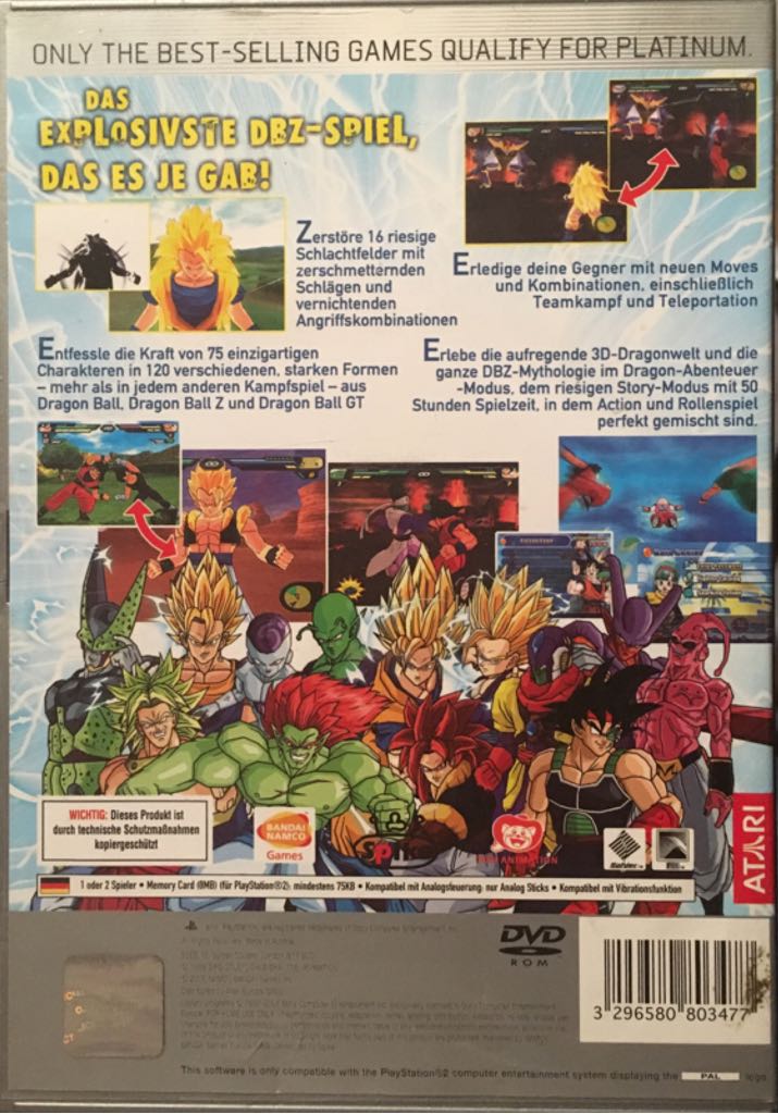 Dragonball Z: Budokai Tenkaichi 2 - Sony PlayStation 2 (PS2) video game collectible [Barcode 3296580803477] - Main Image 2