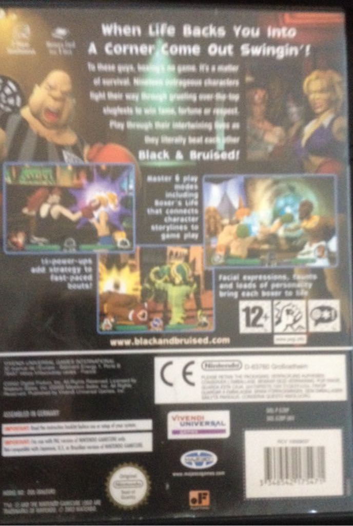 Black & Bruised - Nintendo GameCube (Vivendi Universal Interactive - 2) video game collectible [Barcode 3348542175471] - Main Image 2