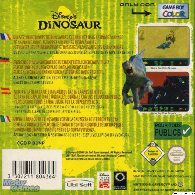 Disney’s Dinosaur - Nintendo Game Boy Color (Disney - 1) video game collectible - Main Image 2