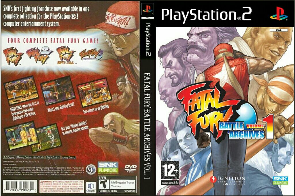 Fatal Fury: Battle Archives Volume 1 - Sony PlayStation 2 (PS2) (Ignition Entertainment, Ltd. - 1-2) video game collectible [Barcode 5060050946852] - Main Image 2