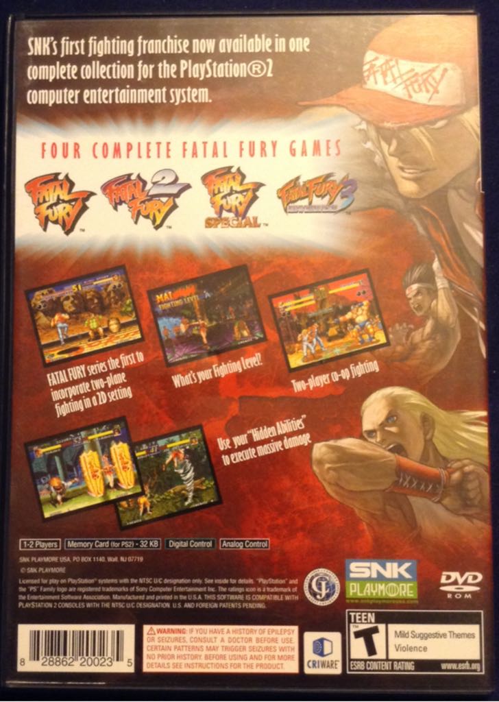 Fatal Fury Battle Archives: Volume 1 - Sony PlayStation 2 (PS2) video game collectible - Main Image 2