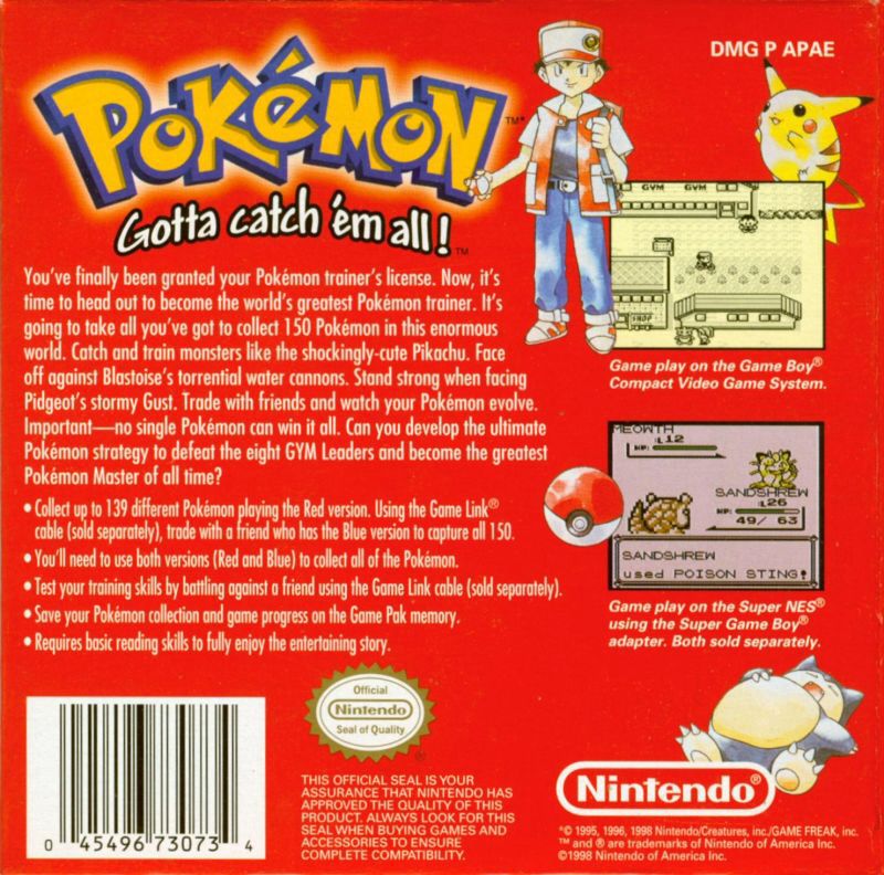 Pokemon: Red Version - Nintendo Game Boy (Nintendo - 1) video game collectible - Main Image 2