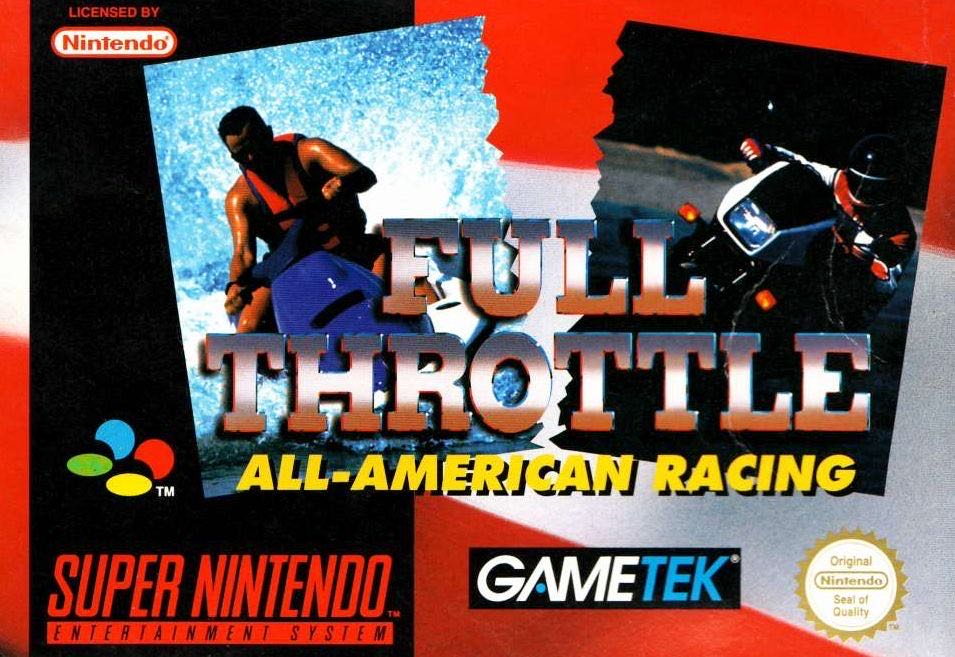 Full Throttle: All-American Racing - Nintendo Super Nintendo Entertainment System (SNES) (CyberSoft - 1-2) video game collectible - Main Image 3