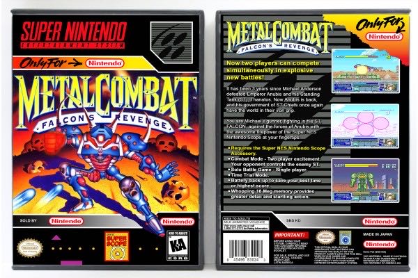 Metal Combat: Falcon’s Revenge - Nintendo Super Nintendo Entertainment System (SNES) (Nintendo - 1) video game collectible - Main Image 2
