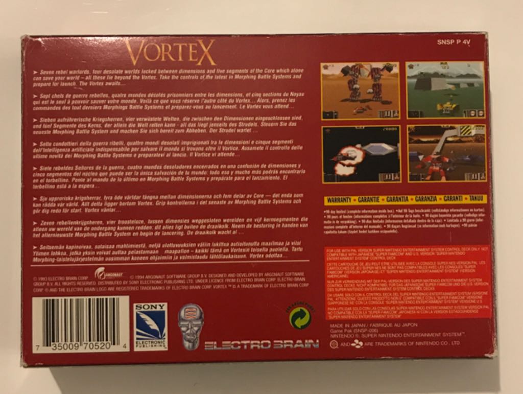 Vortex - Nintendo Super Nintendo Entertainment System (SNES) video game collectible - Main Image 2