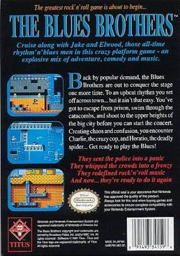 The Blues Brothers - Nintendo Entertainment System (NES) (Titus - 1) video game collectible - Main Image 2