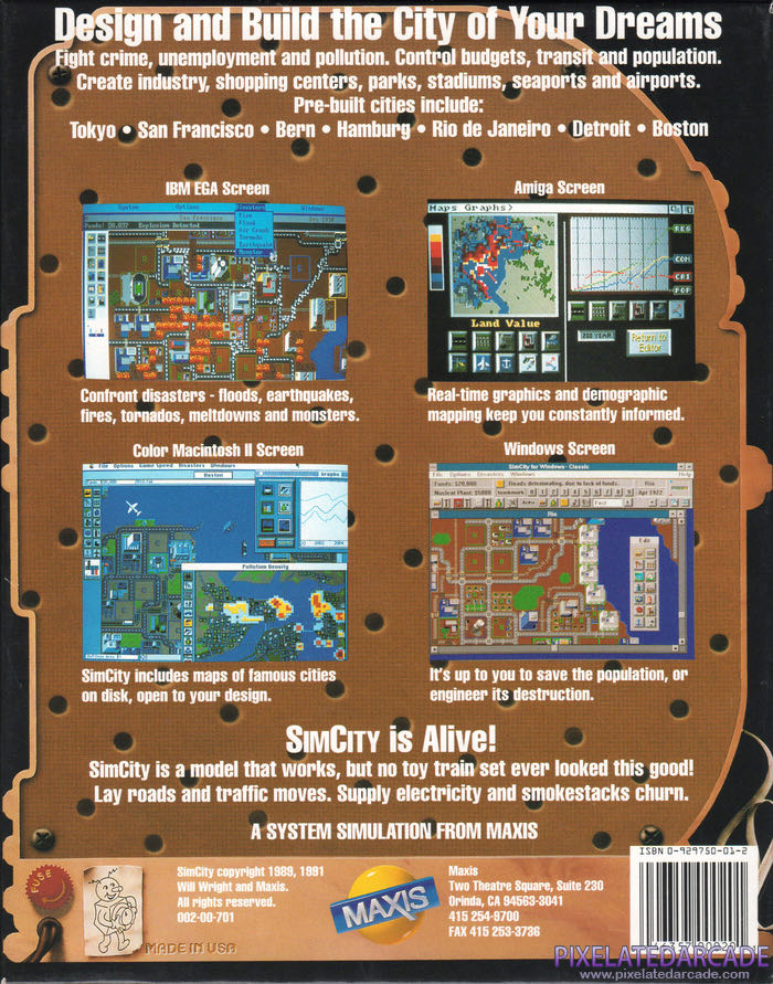 SimCity - Apple macOS (Maxis  - 1) video game collectible [Barcode 046357000201] - Main Image 2