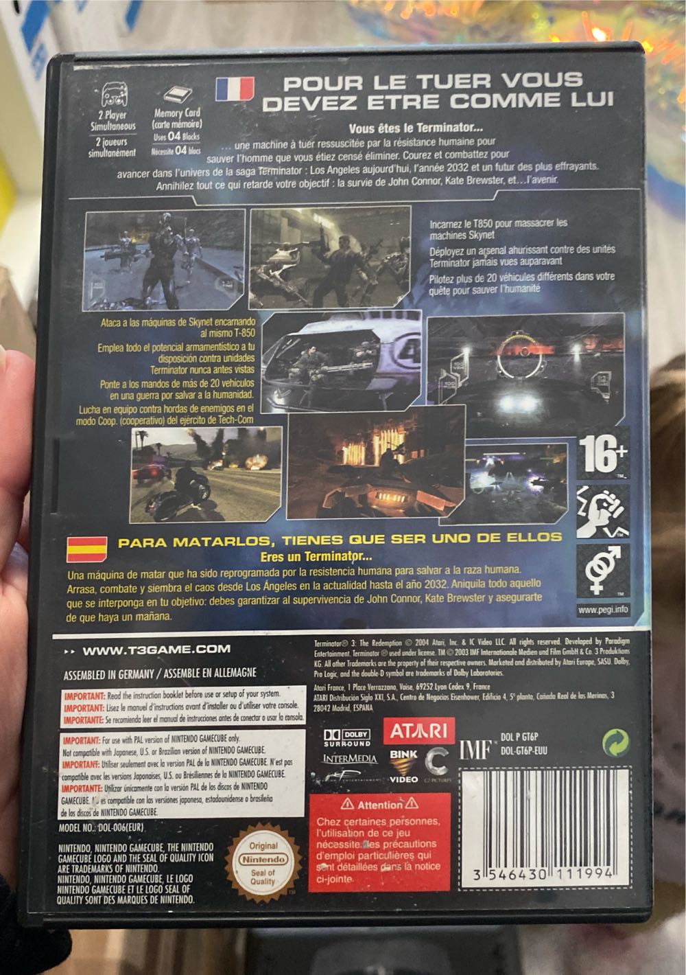 Terminator 3: The Redemption - Nintendo GameCube (Atari) video game collectible [Barcode 3546430111994] - Main Image 2