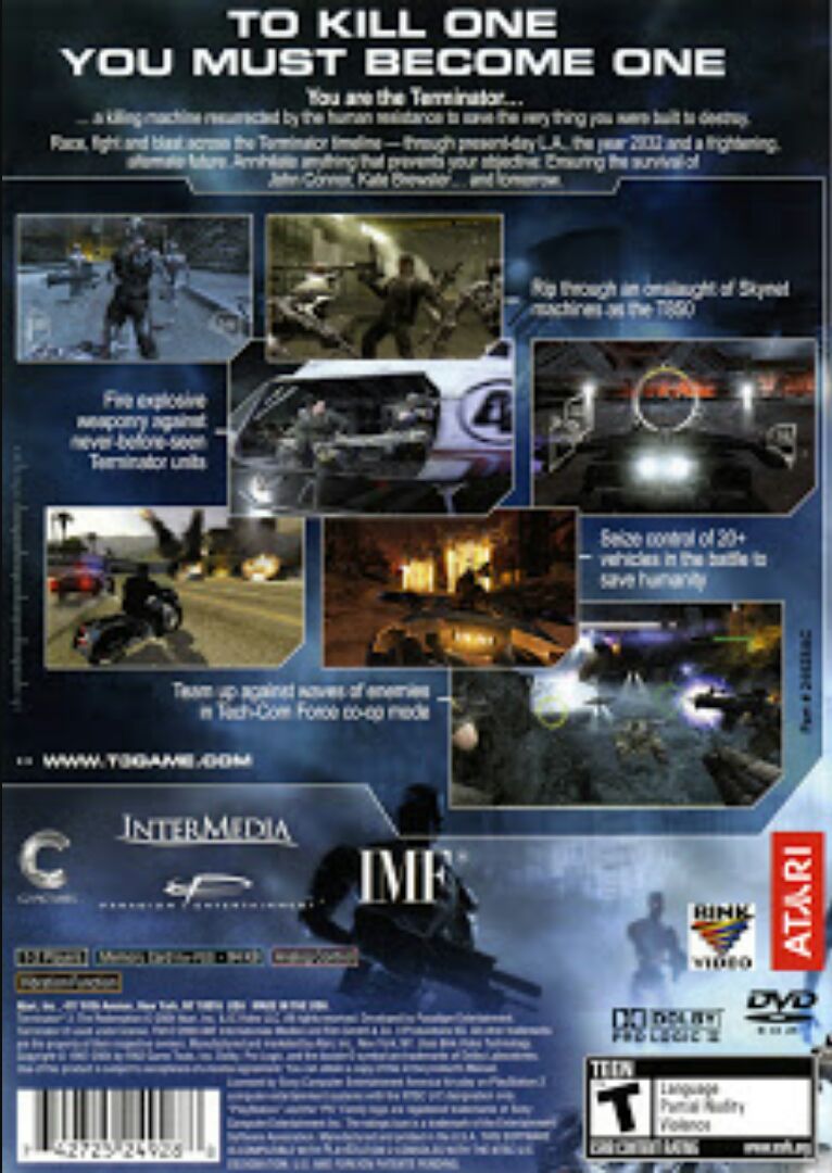 Terminator 3: The Redemption - Sony PlayStation 2 (PS2) (Atari - 1) video game collectible [Barcode 3546430113684] - Main Image 2