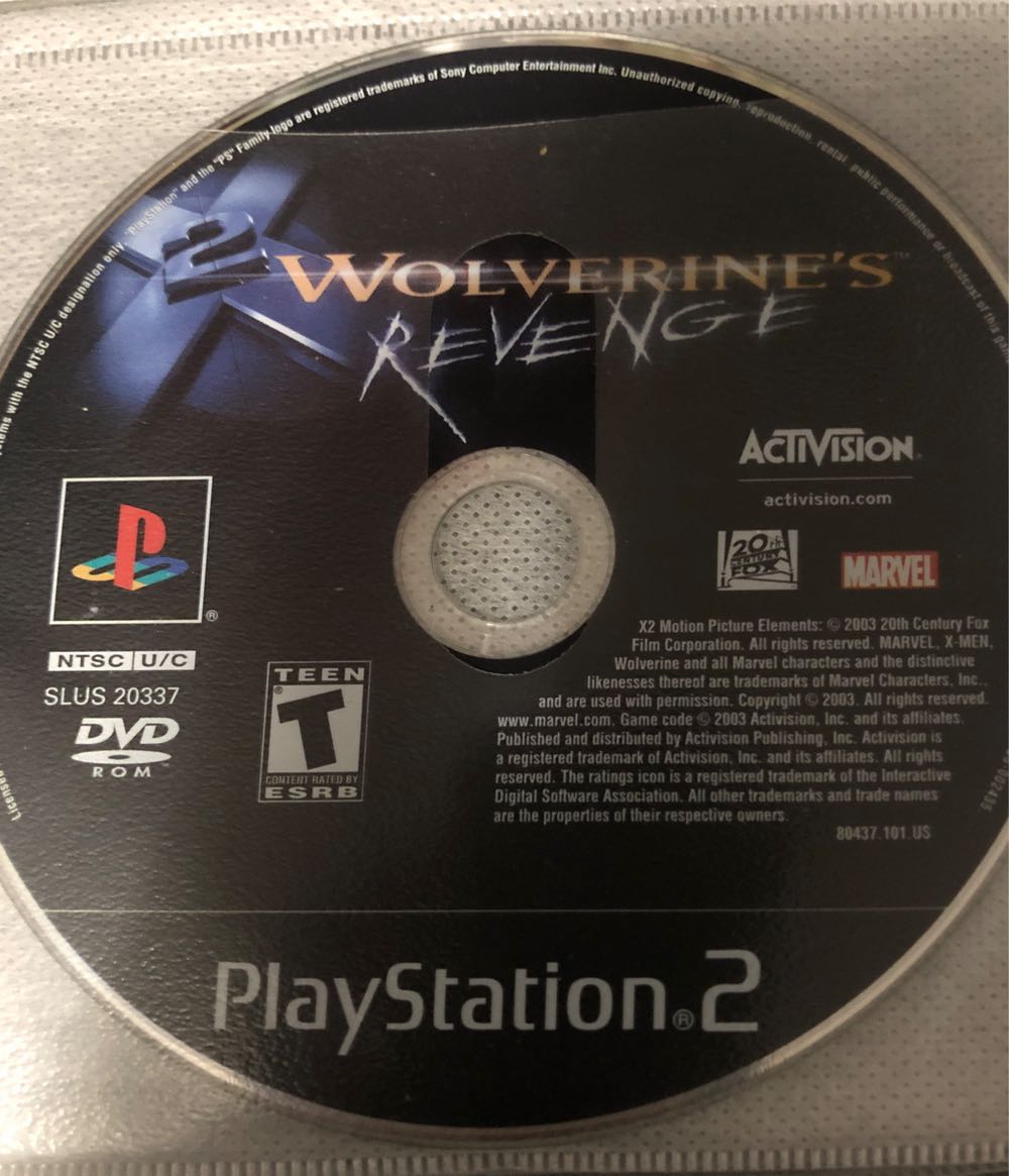X2: Wolverine’s Revenge - Sony PlayStation 2 (PS2) (Activision/Marvel Games/20th Century Games - 1) video game collectible - Main Image 4