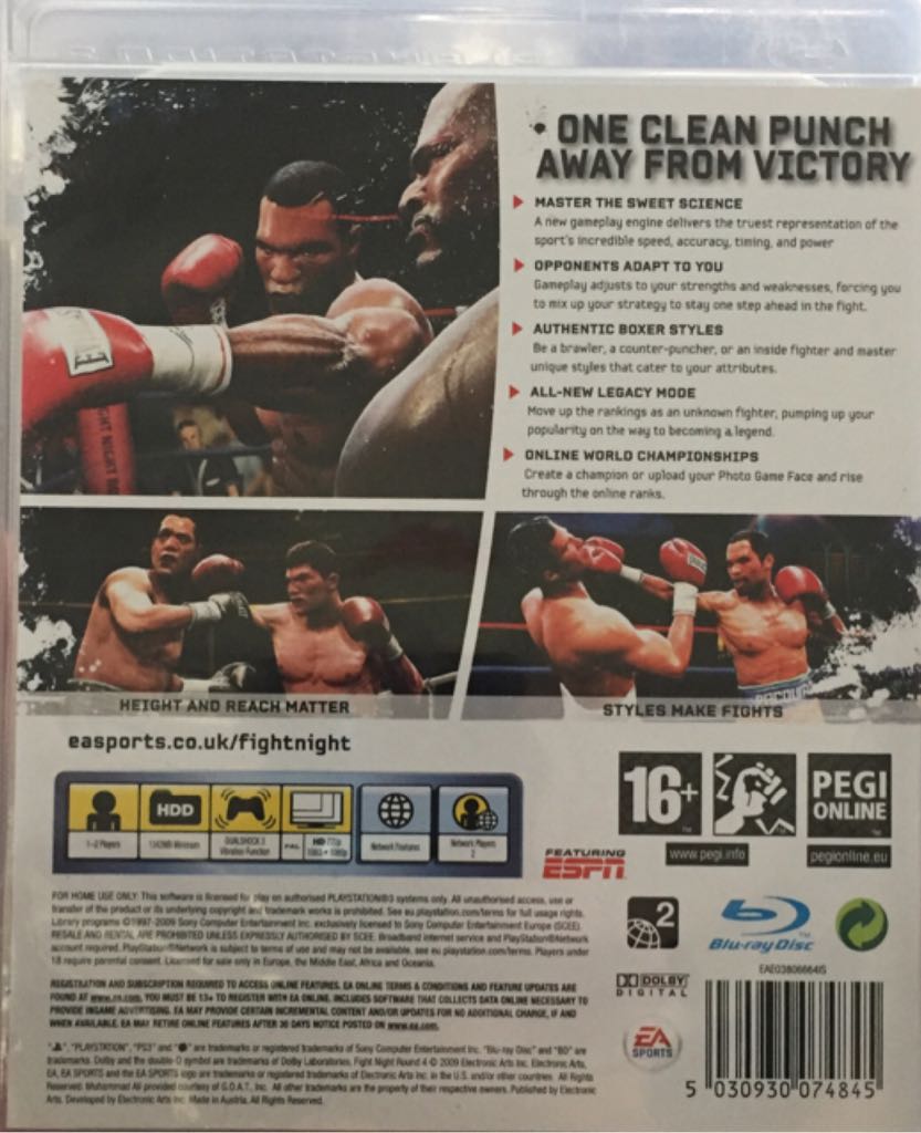 Fight Night: Round 4 - Sony PlayStation 3 (PS3) (Electronic Arts - 2) video game collectible [Barcode 5030930074845] - Main Image 2