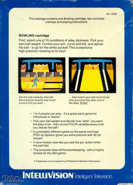 Bowling  (Mattel Electronics - 4) video game collectible - Main Image 2