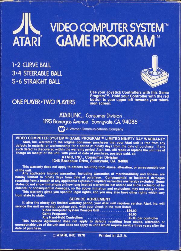 Bowling - Atari 2600 (Atari) video game collectible - Main Image 2