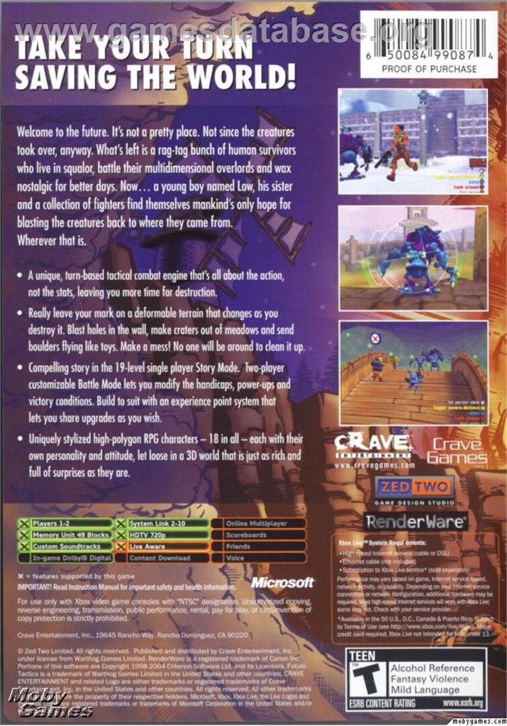 Future Tactics: The Uprising - Microsoft Xbox (Crave Entertainment - 1-2) video game collectible [Barcode 650008499087] - Main Image 2