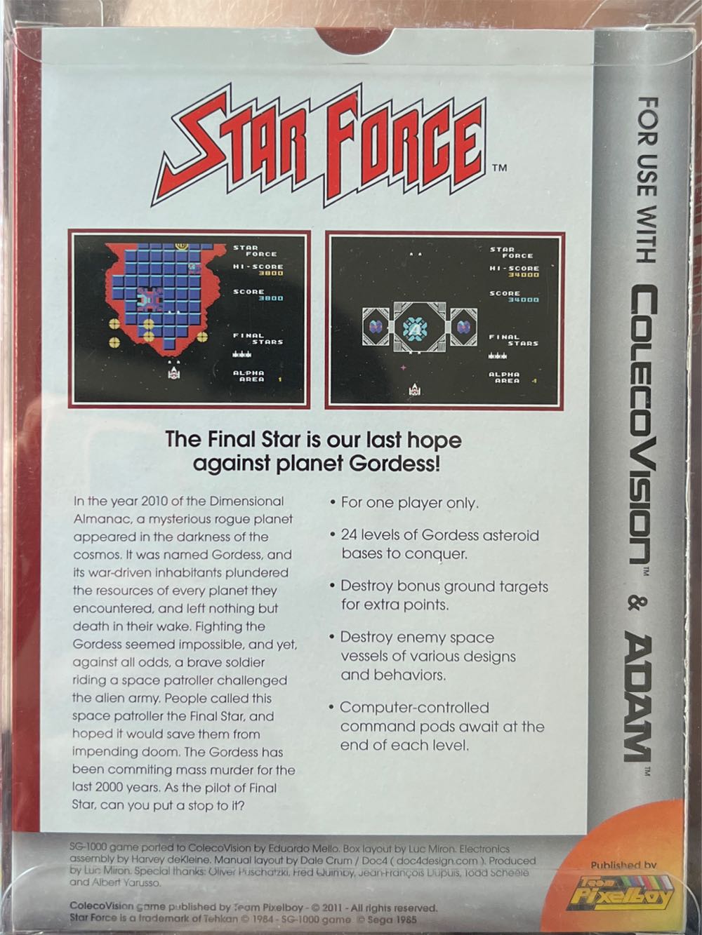 Star Force (HOMEBREW) - Colecovision (Team Pixelboy) video game collectible - Main Image 2