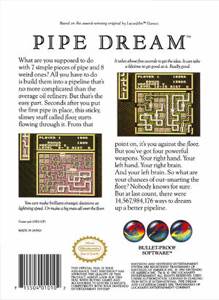 Pipe Dream - Nintendo Entertainment System (NES) (Bullet Proof Software - 1) video game collectible [Barcode 715504010102] - Main Image 2
