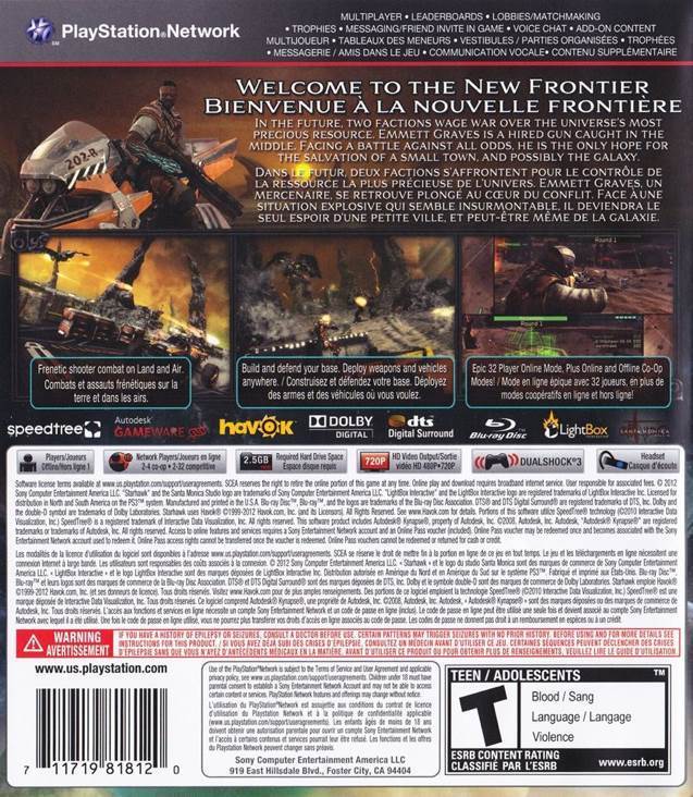 Starhawk - Sony PlayStation 3 (PS3) (Sony Computer Entertainment - 1) video game collectible [Barcode 711719818120] - Main Image 2