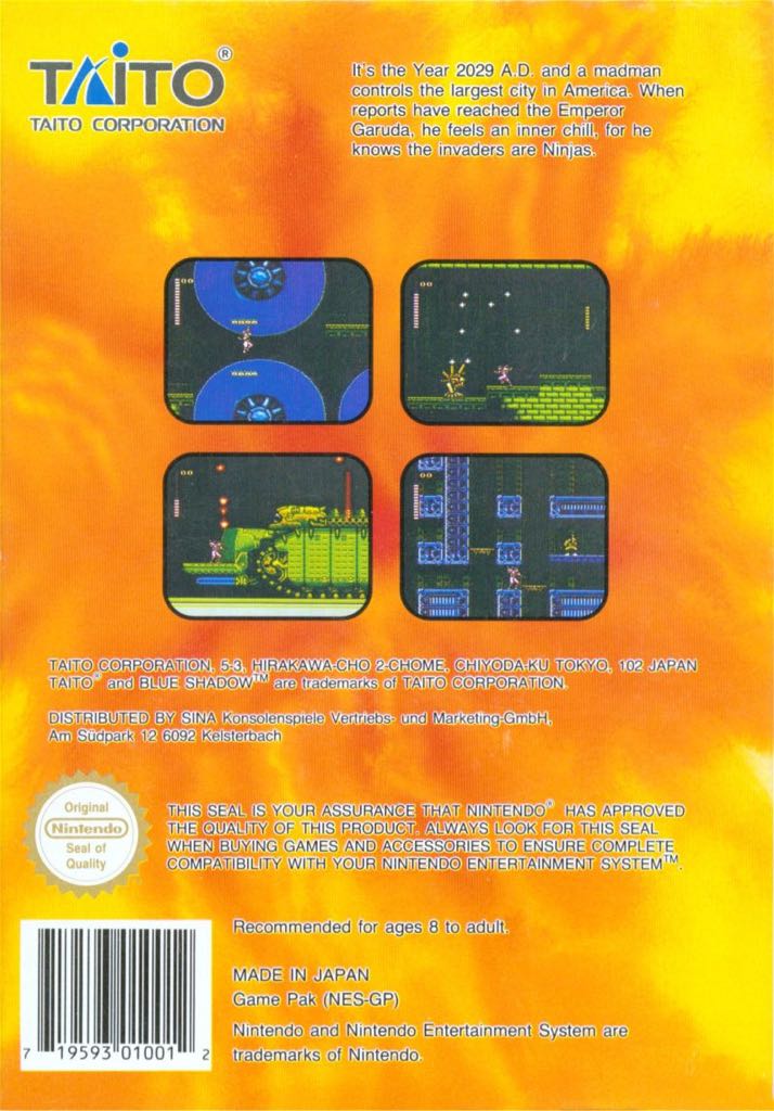 Shadow Of The Ninja - Nintendo Entertainment System (NES) video game collectible - Main Image 2