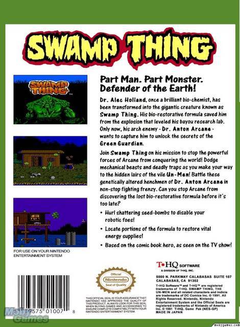 Swamp Thing - Nintendo Entertainment System (NES) (T.HQ) video game collectible [Barcode 719575010078] - Main Image 2