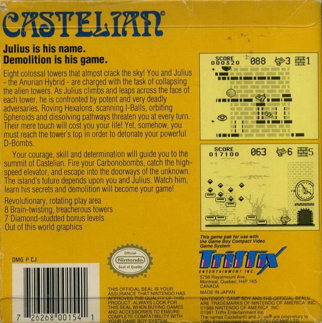 Castelian - Nintendo Game Boy (Storm Sales Curve - 1) video game collectible [Barcode 726268001541] - Main Image 2