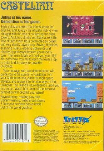 Castelian - Nintendo Entertainment System (NES) (Triffix - 1 Players) video game collectible [Barcode 726268001558] - Main Image 2