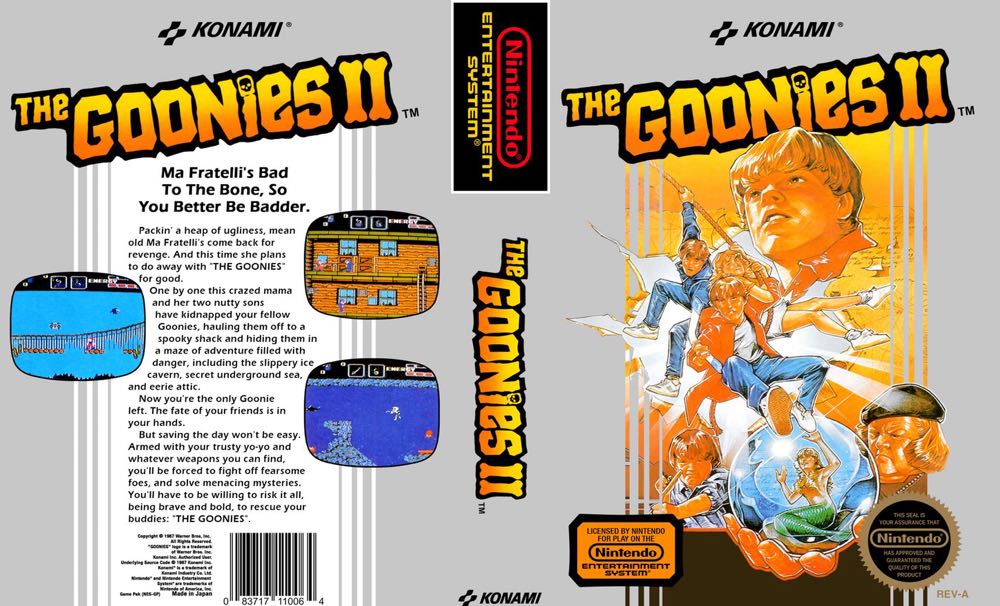 The Goonies II - Nintendo Entertainment System (NES) (Konami - 1) video game collectible - Main Image 3