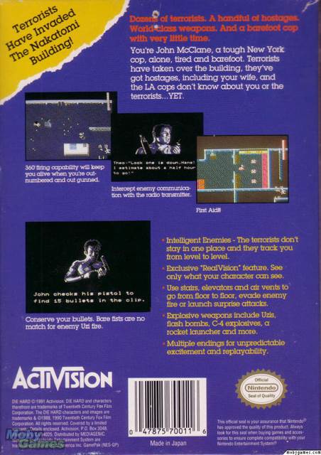 Die Hard - Nintendo Entertainment System (NES) video game collectible - Main Image 2