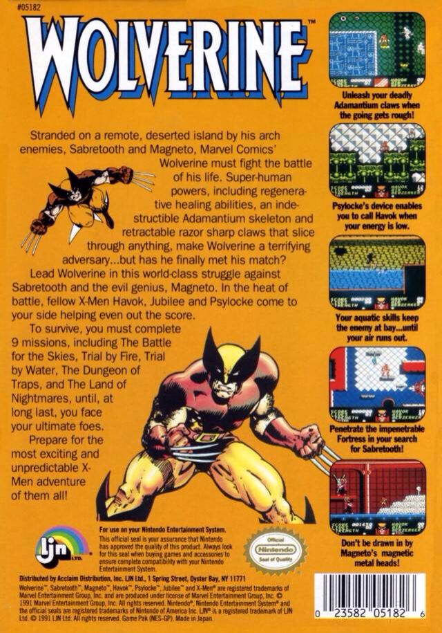 Wolverine - Nintendo Entertainment System (NES) video game collectible - Main Image 2