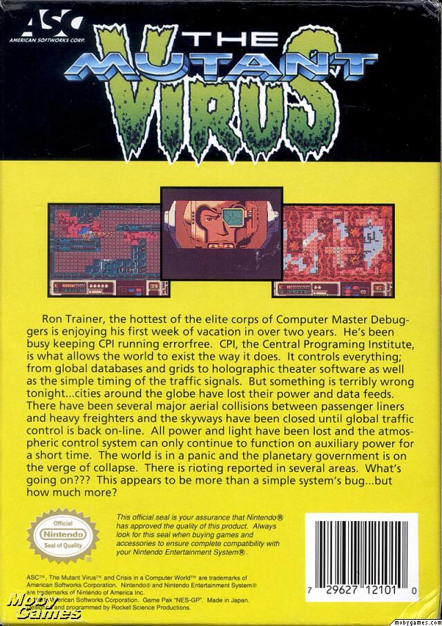The Mutant Virus - Nintendo Entertainment System (NES) video game collectible - Main Image 2