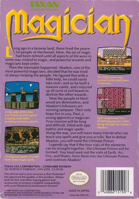 Magician - Nintendo Entertainment System (NES) video game collectible - Main Image 2