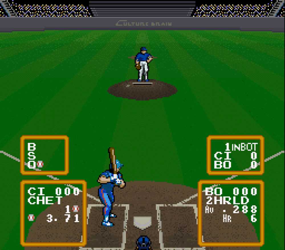 Super Baseball Simulator 1.000 - Nintendo Super Nintendo Entertainment System (SNES) (Culture Brain - 1-2) video game collectible - Main Image 3