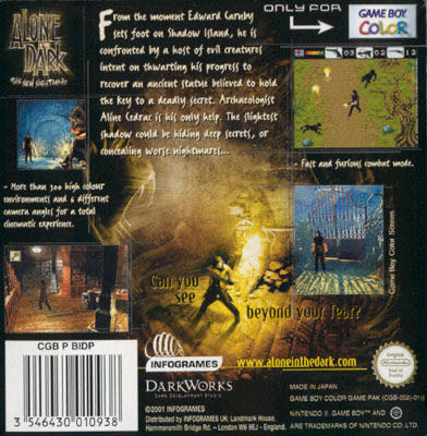 Alone In The Dark: The New Nightmare - Nintendo Game Boy Color (Nintendo - 1) video game collectible [Barcode 3546430010938] - Main Image 2
