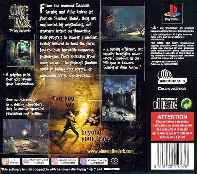 Alone in the Dark: The New Nightmare - Sony PlayStation (Infrogames - 1) video game collectible [Barcode 3546430010976] - Main Image 2