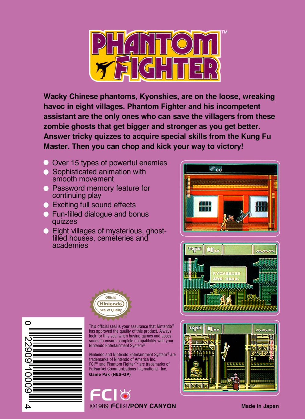 Phantom Fighter - Nintendo Entertainment System (NES) (FCI) video game collectible - Main Image 2