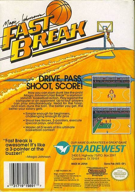 Fast Break - Commodore Amiga video game collectible [Barcode 015605490514] - Main Image 2