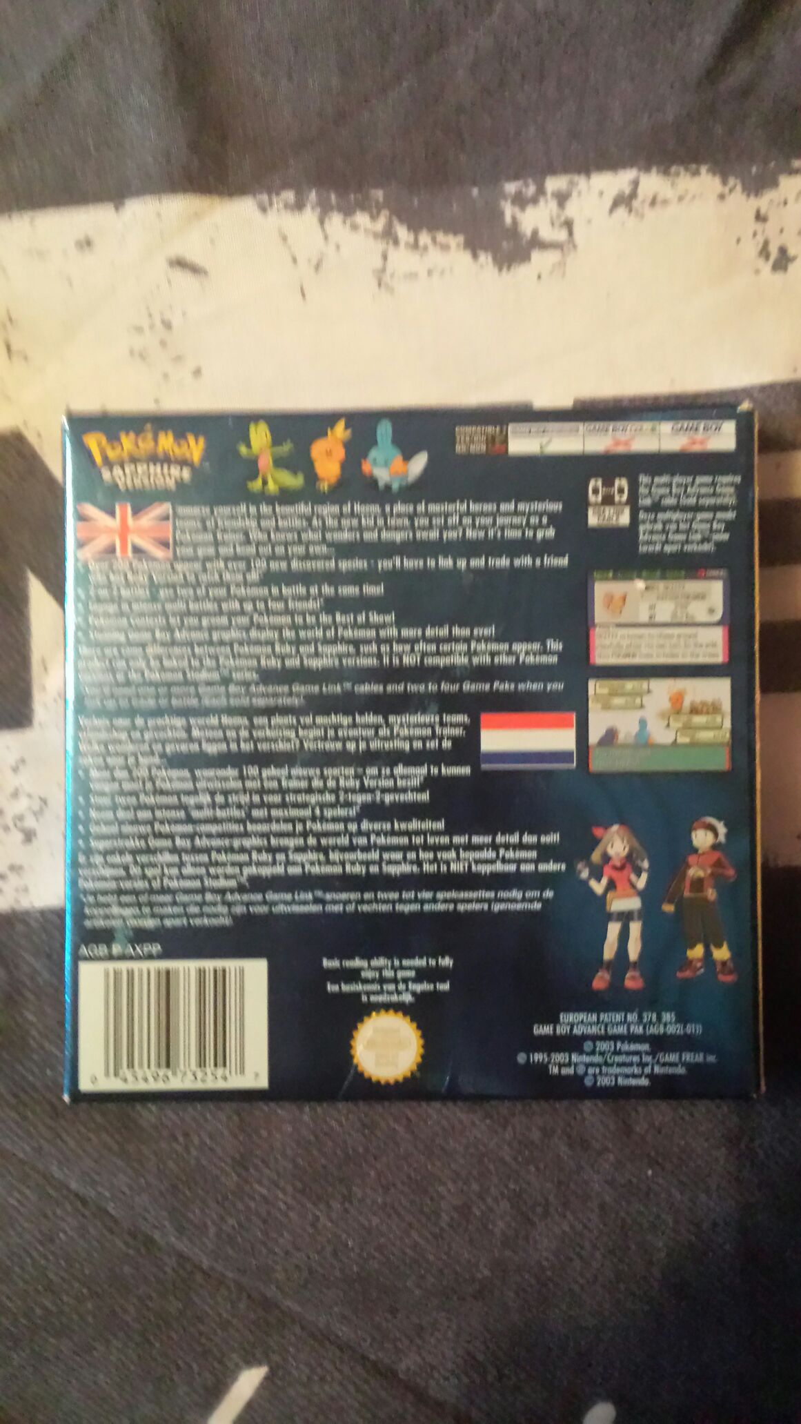 Pokemon Sapphire - Nintendo Game Boy Advance (GBA) video game collectible - Main Image 2