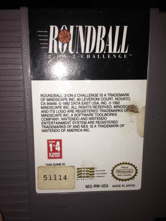 Roundball - Nintendo Entertainment System (NES) video game collectible - Main Image 1