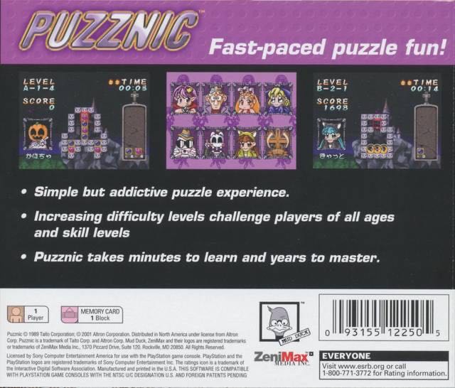 Puzznic - Sony PlayStation (Midas Games - 1) video game collectible [Barcode 093155122505] - Main Image 2