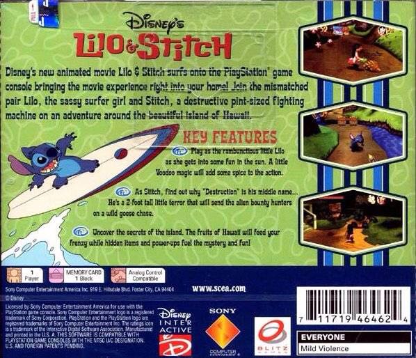 Disney’s Lilo & Stitch - Sony PlayStation (Blitz Games - 1) video game collectible - Main Image 2