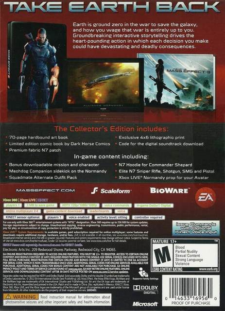 Mass Effect 3 - Microsoft Xbox 360 (Electronic Arts) video game collectible [Barcode 5030939105076] - Main Image 2