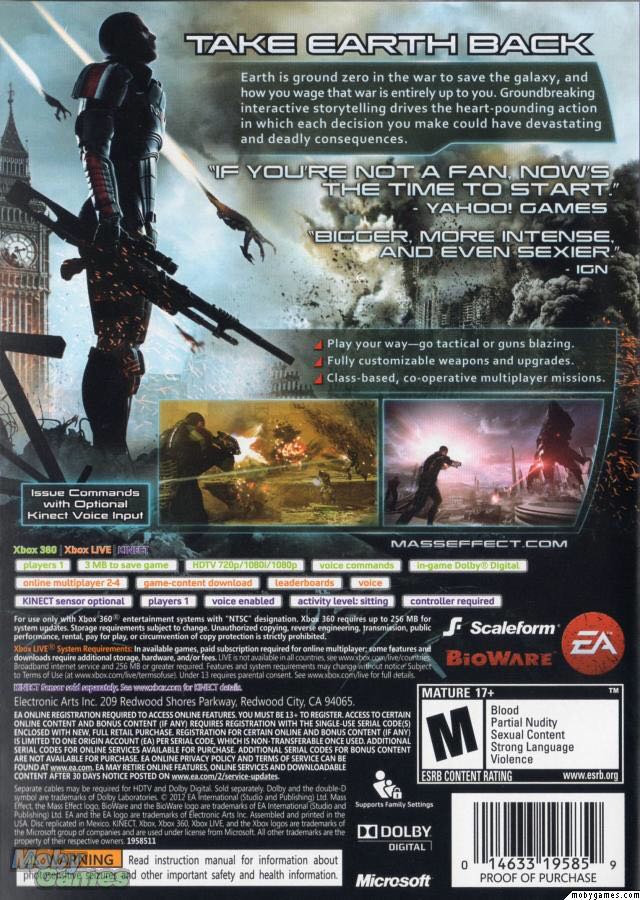 Mass Effect 3 - Microsoft Xbox 360 video game collectible [Barcode 9030942101580] - Main Image 2