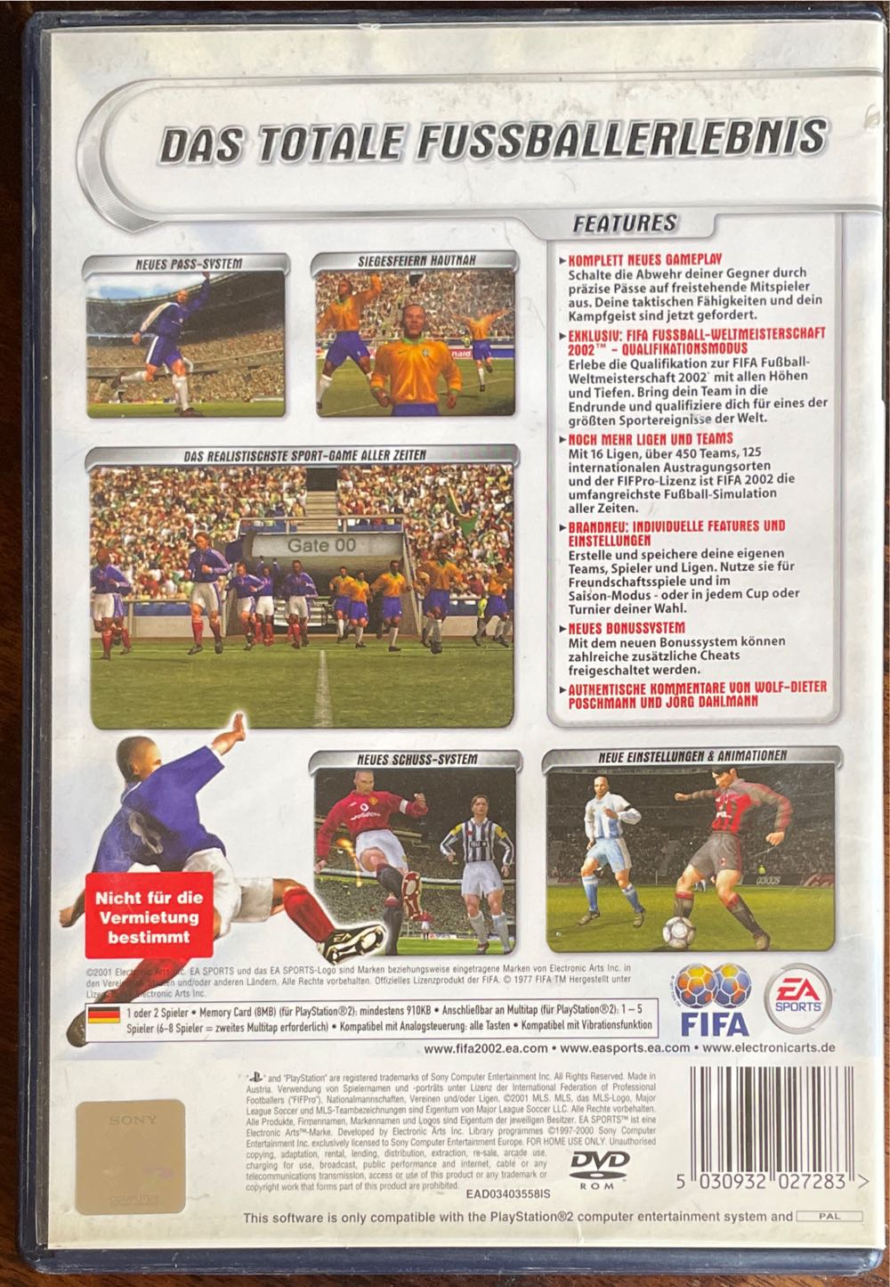 FIFA 2002 - Sony PlayStation 2 (PS2) video game collectible [Barcode 5030932027283] - Main Image 2