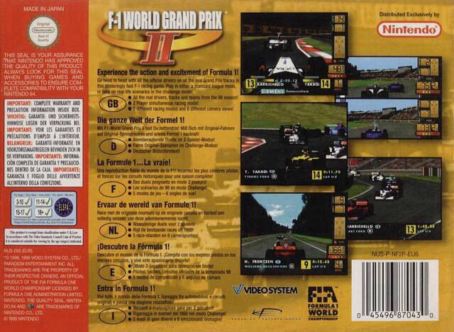 F1 World Grand Prix 2 - Nintendo 64 (N64) video game collectible - Main Image 2