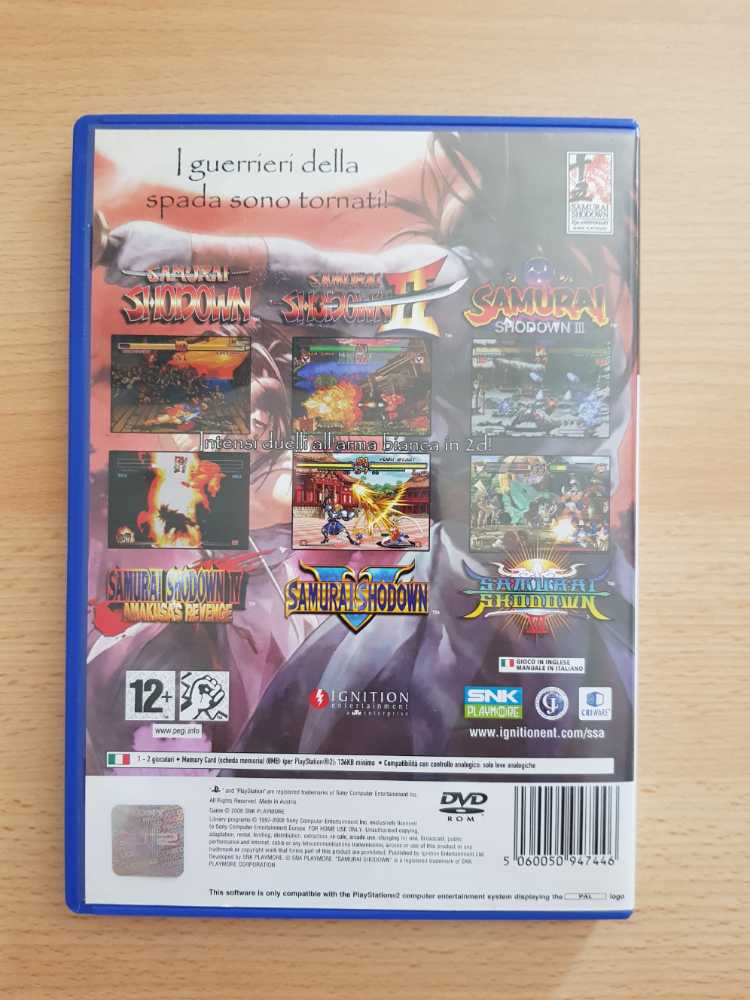 Samurai Shodown Anthology - Sony PlayStation 2 (PS2) video game collectible [Barcode 5060050947446] - Main Image 2