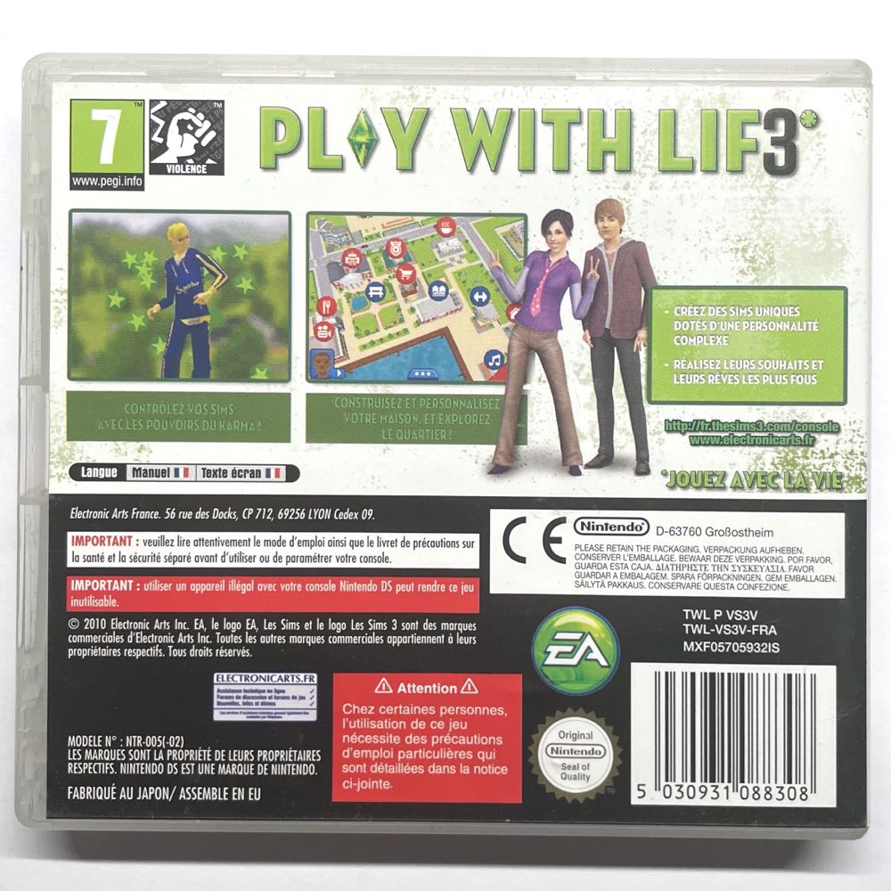 Les Sims 3 - Nintendo DS (EA - 1) video game collectible [Barcode 5030931088308] - Main Image 2