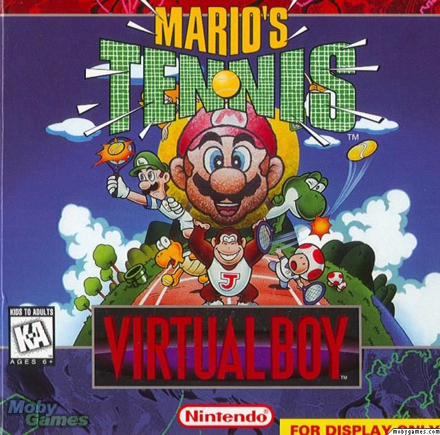 Mario’s Tennis - Nintendo Virtual Boy video game collectible - Main Image 1