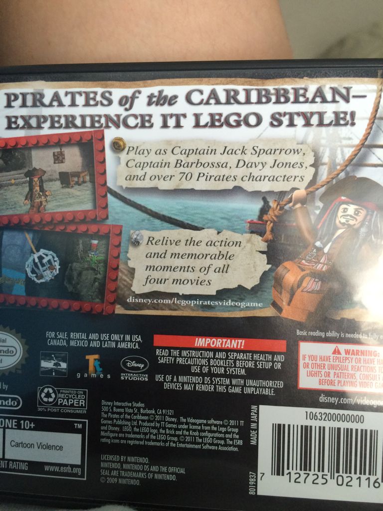 LEGO Pirates Of The Caribbean - Nintendo DS video game collectible - Main Image 2