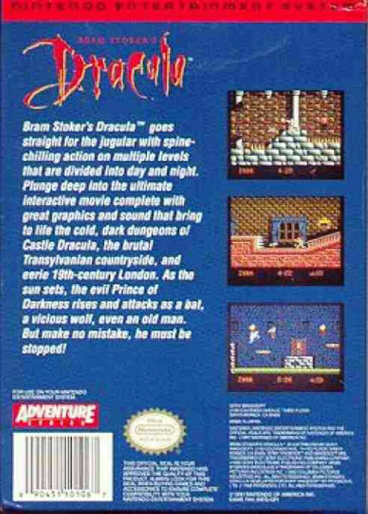 Bram Stoker’s Dracula - Nintendo Entertainment System (NES) video game collectible - Main Image 2