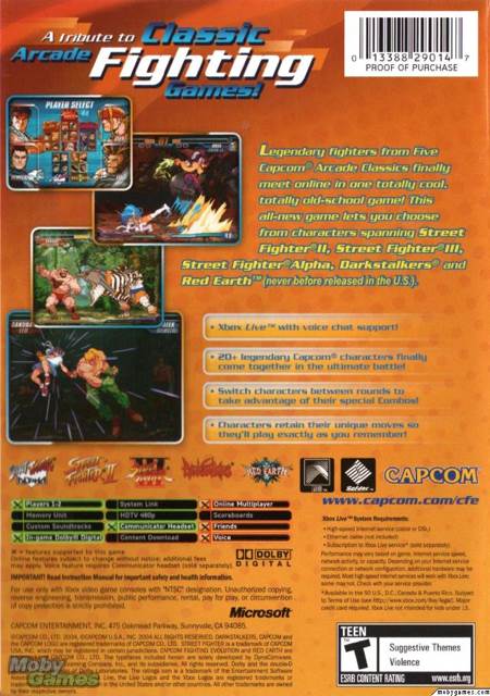 Capcom Fighting Evolution - Sony PlayStation 2 (PS2) (Capcom - 1-2) video game collectible [Barcode 013388260461] - Main Image 2